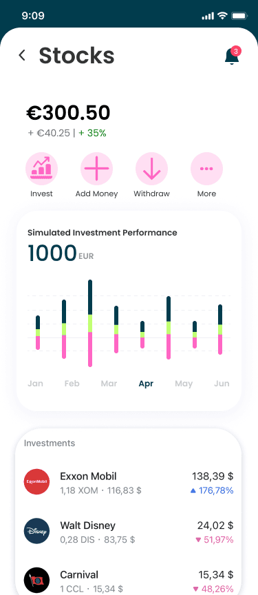 Side of walnut card tray with card groove and recessed card area.